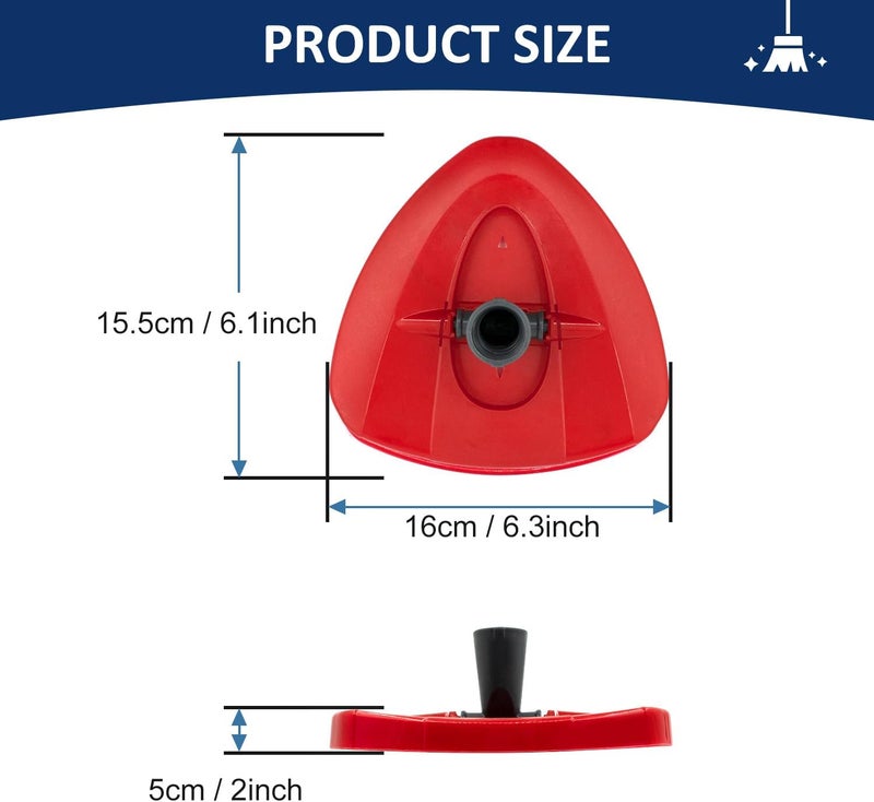GFRED Spin Mop Replacement Head Base Compatible with Oceda EasyWring 1-Tank System Mop Rotating Triangle Mop Head Cover Replacement Rotating Mop Base Plastic Base for Spin Mop Accessories - Image 4